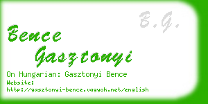 bence gasztonyi business card